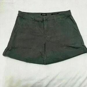 Jones New York Shorts Womens 10 Green Utility Cuffed Mid Rise